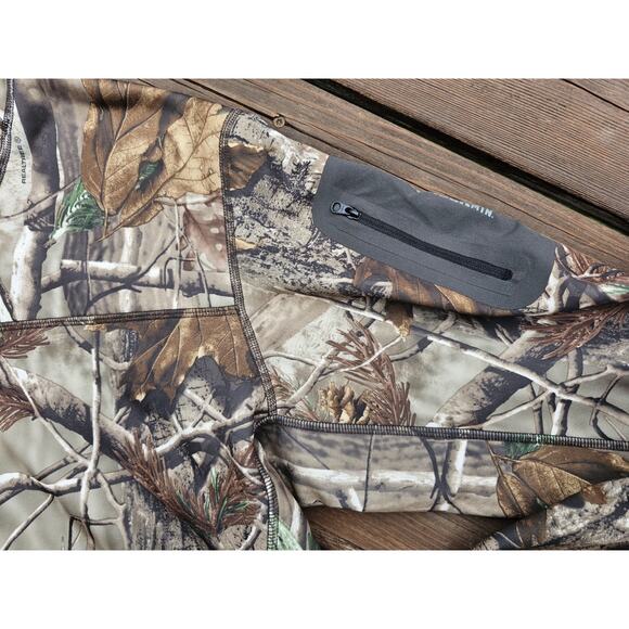 Real Tree Gander Mountain AP 1/4 Zip Pullover Men’s Size Large Camo Zip Pockets - Picture 3 of 8